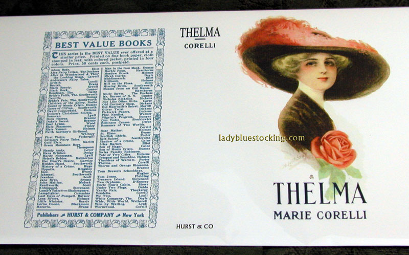 Thelma Marie Corelli Facsimile Dust Jacket