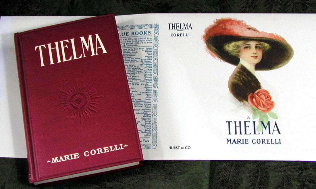 Mary Corelli's Thelma book and dust jacket