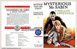 Mystery Dust Jacket, Mysterious Mr. Sabin